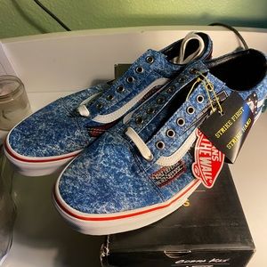 Vans X Cobra Kai Old Skool Eagle Fang Karate Blue White Shoes Men's Size 12